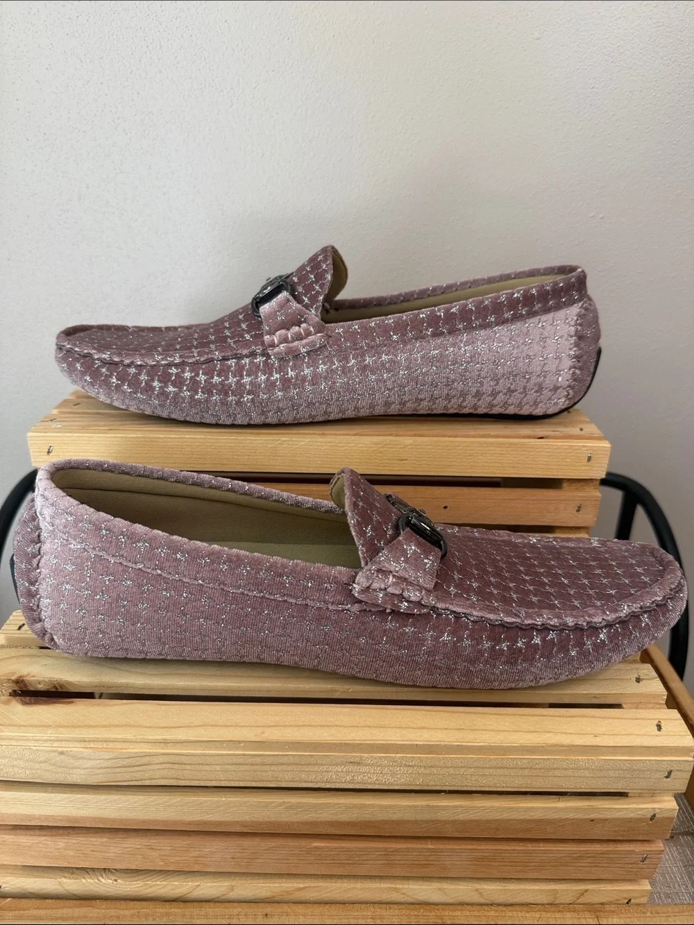 Royal Shoes Pink Diamonds Formal Loafers 10